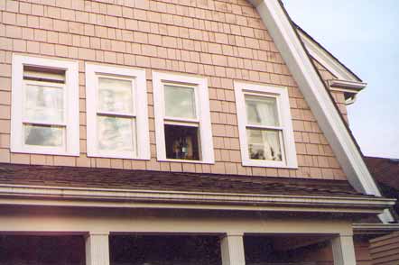 (Picture showing the projector in the upstairs window)
