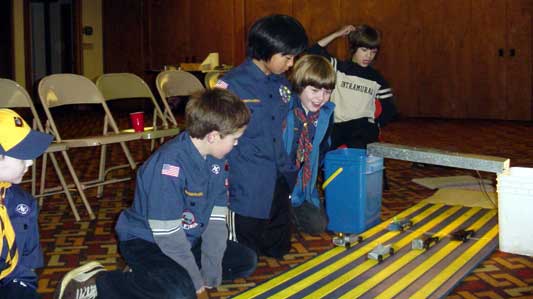 photo of Pinewood derby race 2007